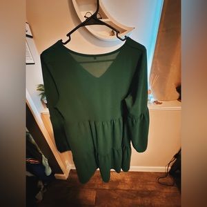 Amazon Oversized Emrald Green Baby Doll Dress